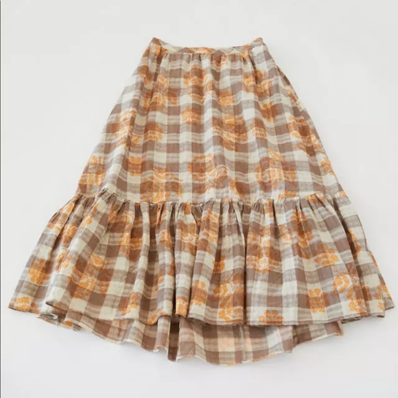 URBAN OUTFITTERS | Million Miles Plaid Midi Skirt - Picture 6 of 6